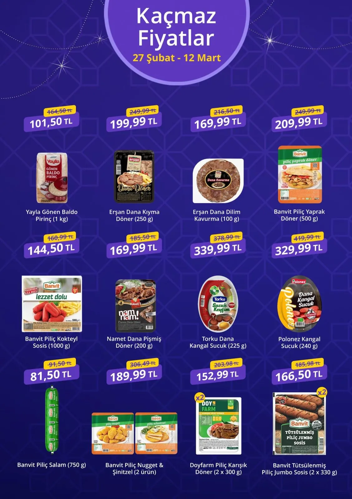 getirbüyük getirbüyük 27 Şubat 2026 Aktüel Kataloğu sayfa 5: Namet Dana Pişmiş Döner (200 G), Banvit Piliç Yaprak Döner (500 G)