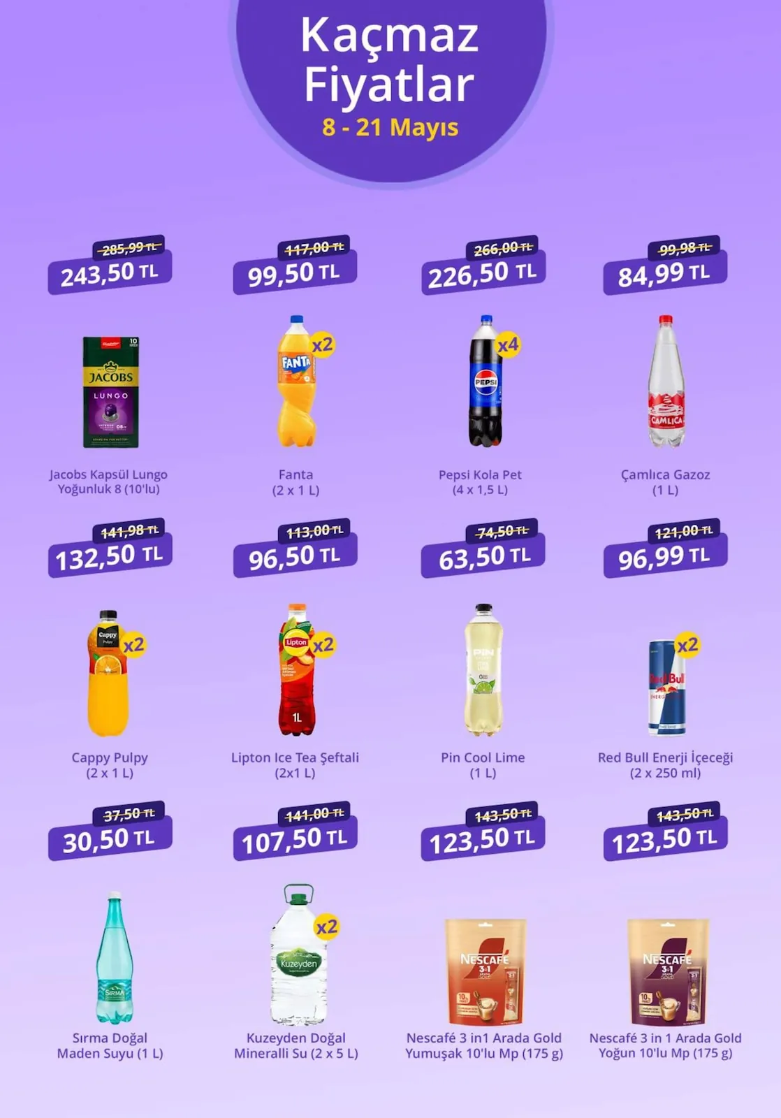 getirbüyük getirbüyük 8 Mayıs 2026 Aktüel Kataloğu sayfa 3: Pin Cool Lime (1 L), Cappy Pulpy (2 X 1 L)