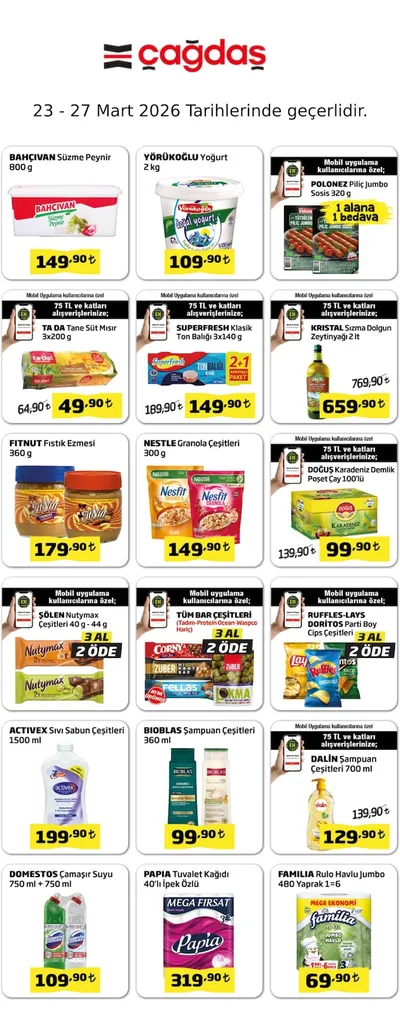 Çağdaş Market 23 Mart 2026 Aktüel Kataloğu