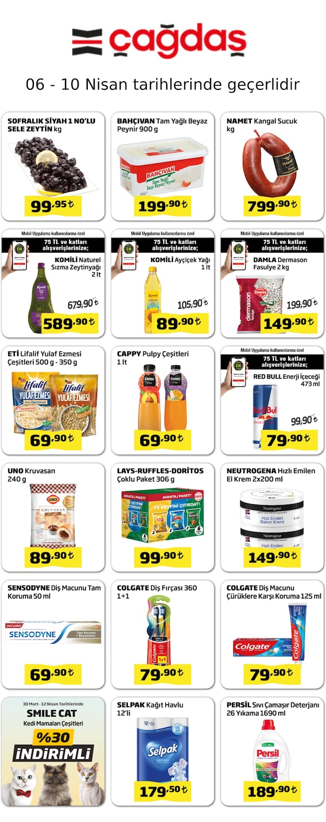 Çağdaş Market 6 Nisan 2026 Aktüel Kataloğu broşürü