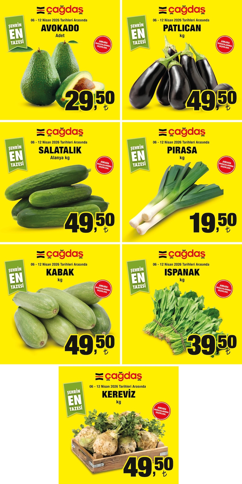 Çağdaş Market 12 Nisan 2026 Aktüel Kataloğu