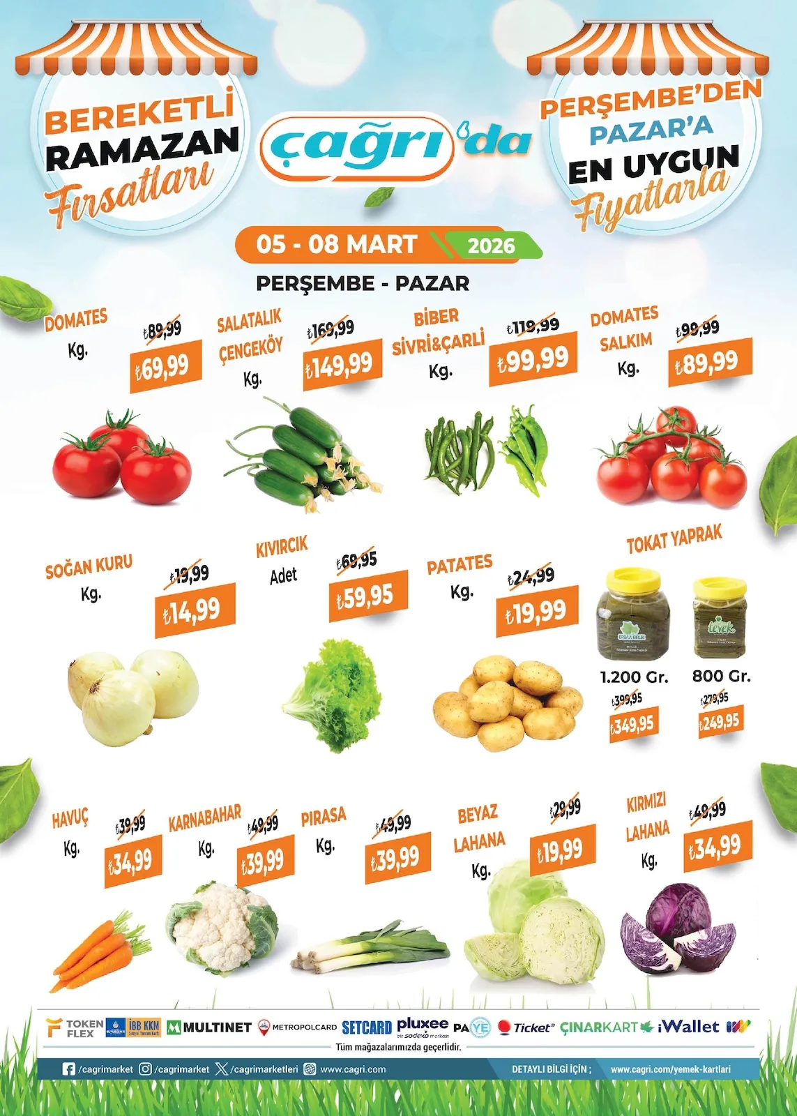 Çağrı Çağrı Market 5 Mart 2026 Aktüel Kataloğu sayfa 2: Soğan Kuru Kg, Kıvırcık Adet