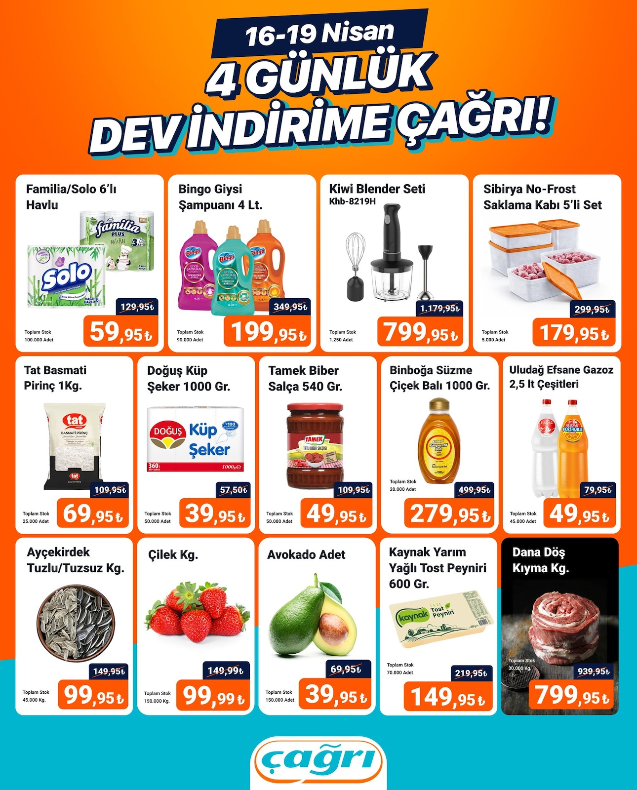 Çağrı Market 16 Nisan 2026 Aktüel Kataloğu broşürü