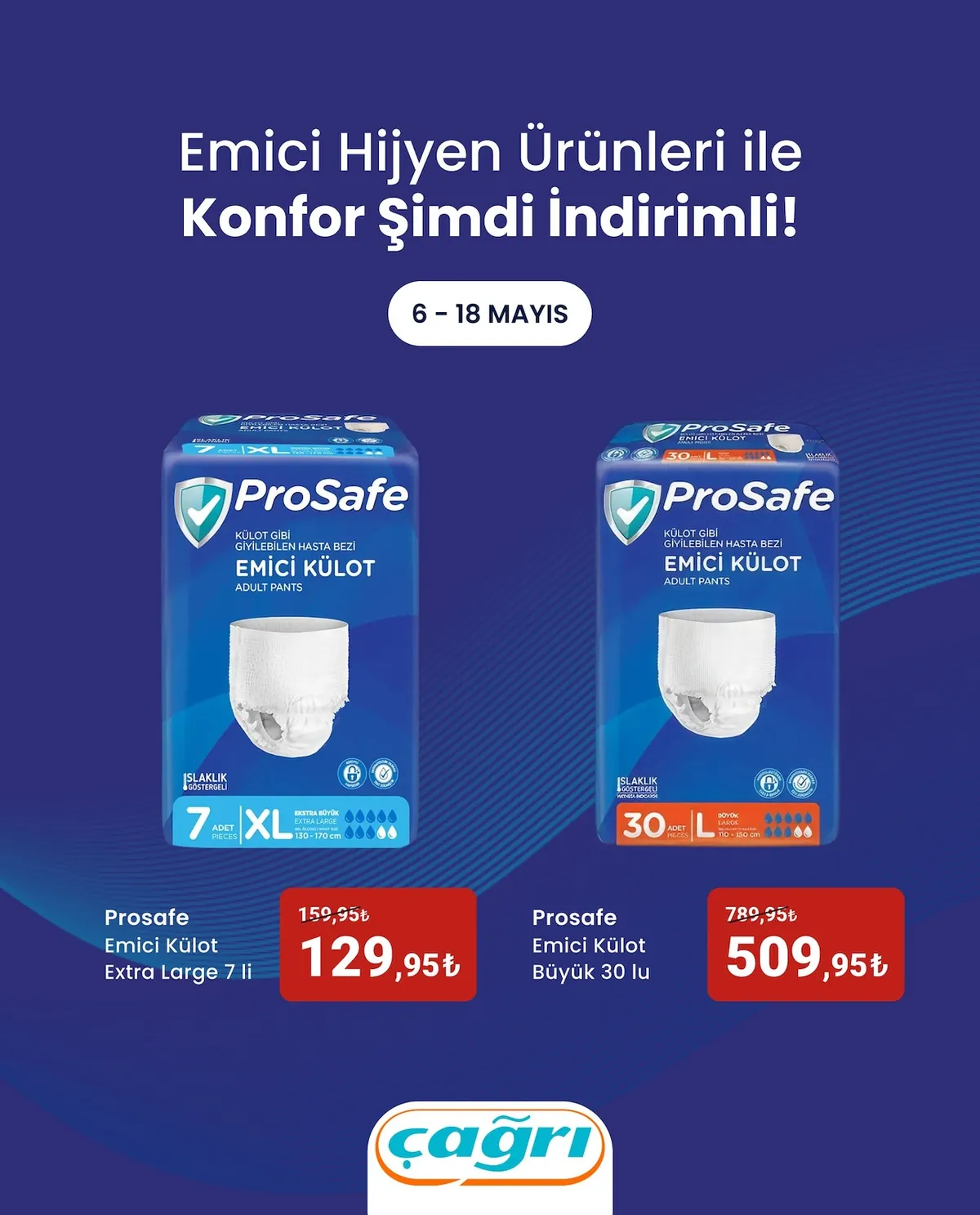Çağrı Çağrı Market 6 Mayıs 2026 Aktüel Kataloğu sayfa 2: Prosafe Emici Külot Extra Large 7 Li