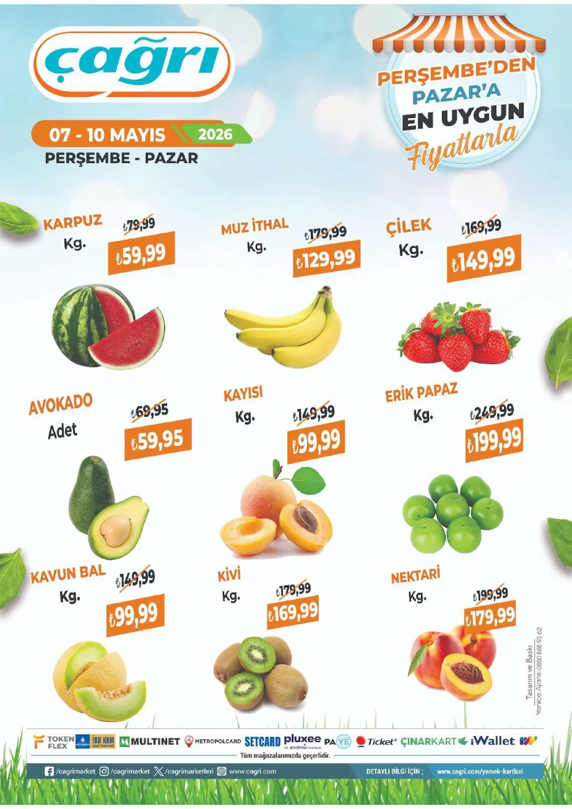 Çağrı Çağrı Market 7 Mayıs 2026 Aktüel Kataloğu sayfa 2: Muz Kg., Karpuz Kg.