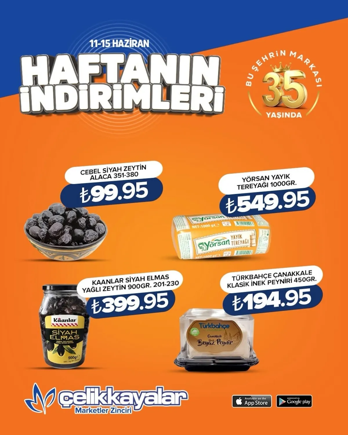 Celikkayalar Çelikkayalar 11 Haziran 2026 Aktüel Kataloğu sayfa 7: Cebel Siyah Zeytin Alaca 351-380