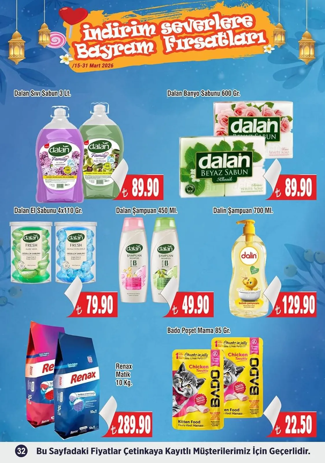 Çetinkaya Çetinkaya 15 Mart 2026 Aktüel Kataloğu sayfa 32: Renax Matik 10 Kg.