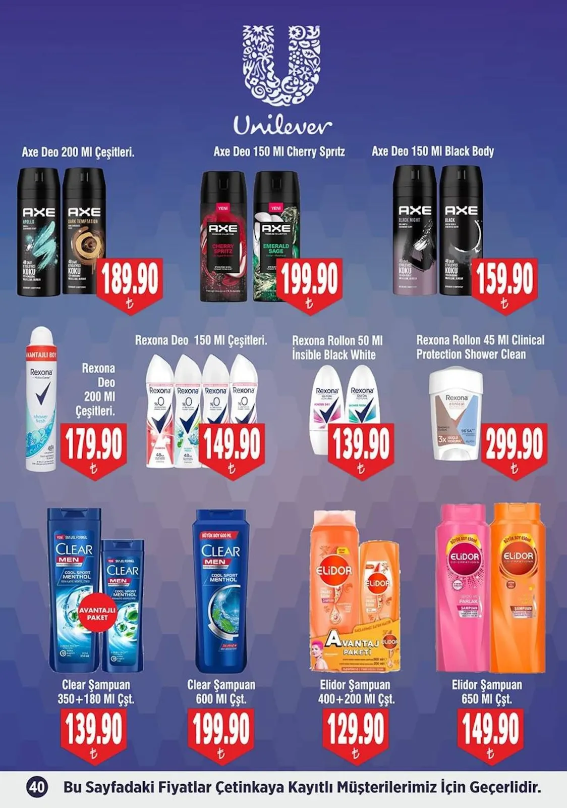 Çetinkaya Çetinkaya 15 Mart 2026 Aktüel Kataloğu sayfa 39: Elidor Şampuan 650 Ml Çşt, Elidor Şampuan 400+200 Ml Çşt