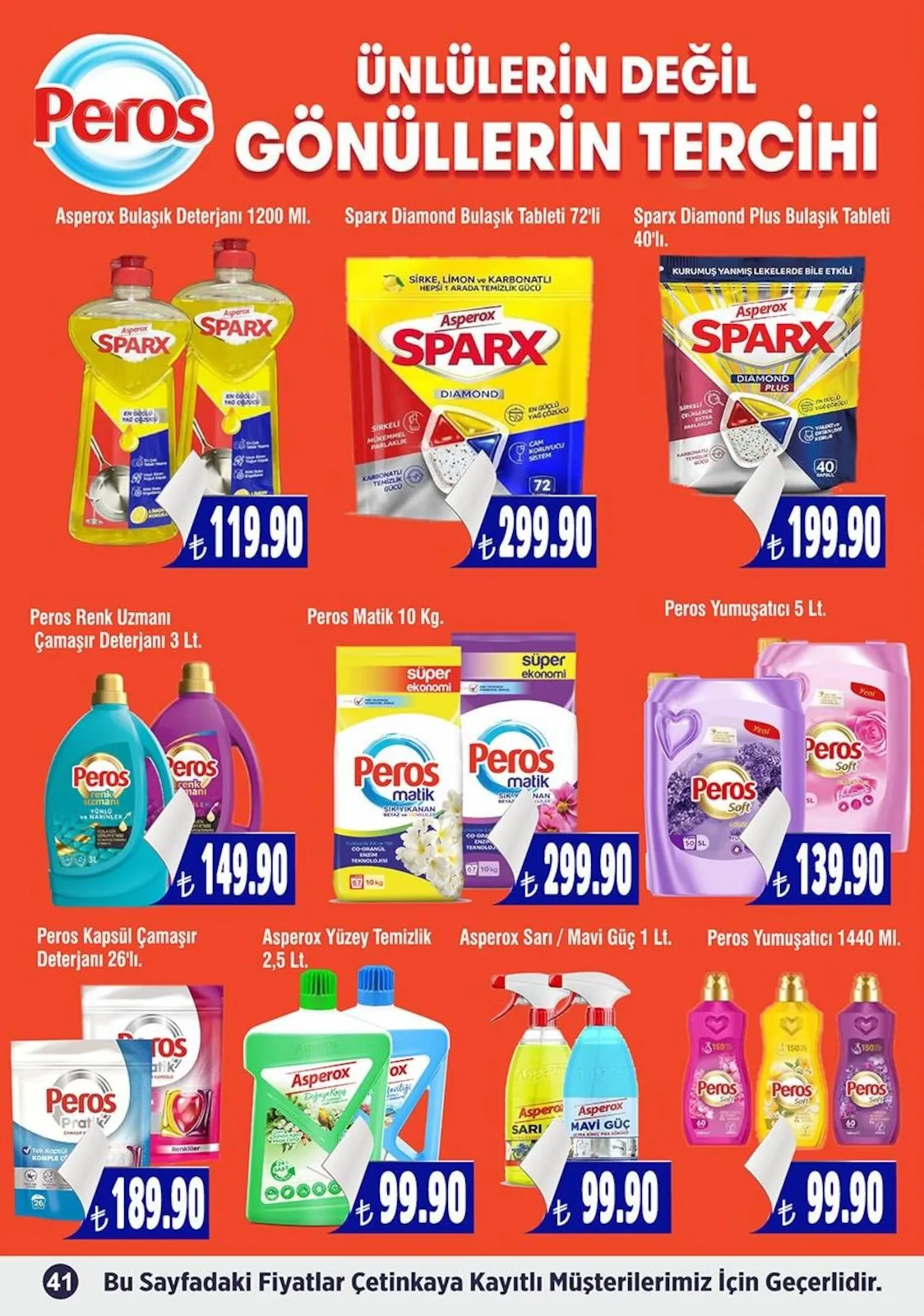 Çetinkaya Çetinkaya 15 Mart 2026 Aktüel Kataloğu sayfa 41: Asperox Sparx Diamond 72 Adet