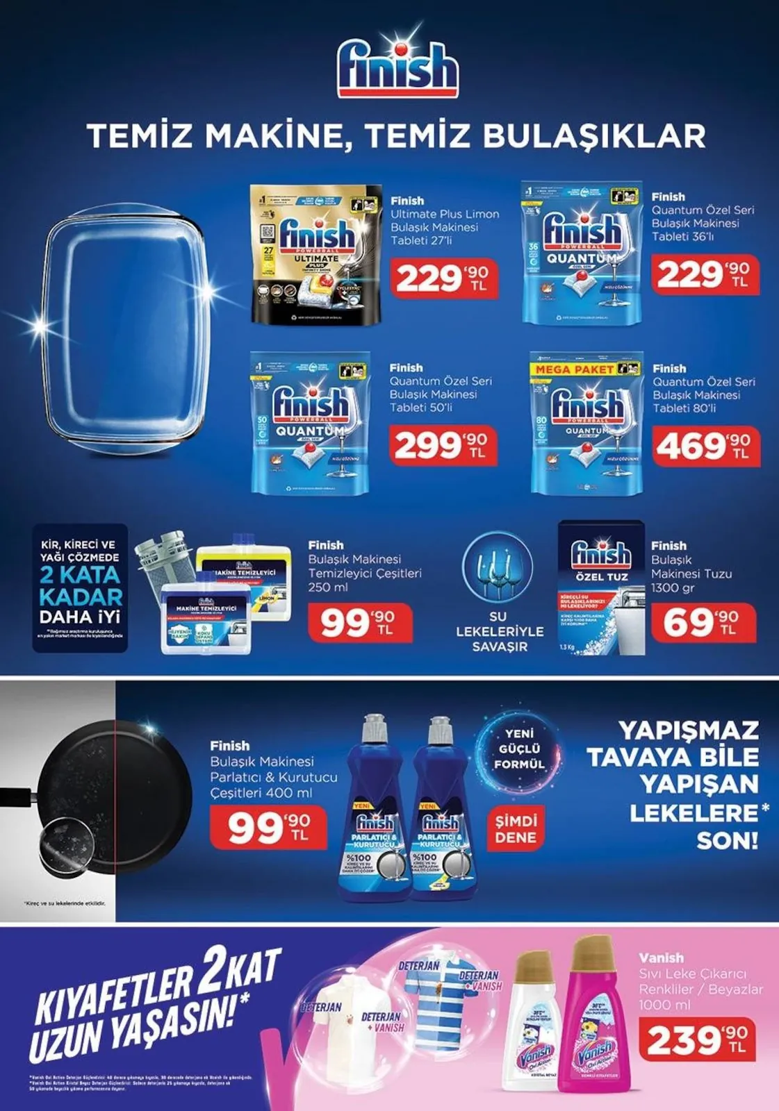 Çetinkaya Çetinkaya 15 Nisan 2026 Aktüel Kataloğu sayfa 21: Finish Quantum Ozel Seri Bulasik Makinesi Tableti 36'Li, Finish Quantum Ozel Seri Bulasik Makinesi Tableti 80'Li