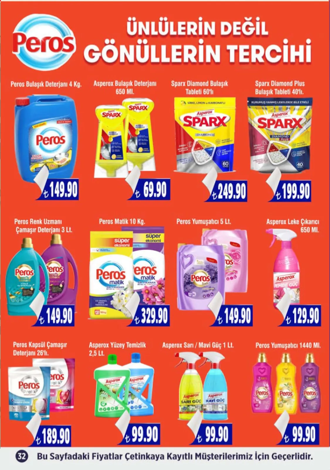 Çetinkaya Çetinkaya 1 Mayıs 2026 Aktüel Kataloğu sayfa 32: Asperox Leke Çıkarıcı 650 Ml.