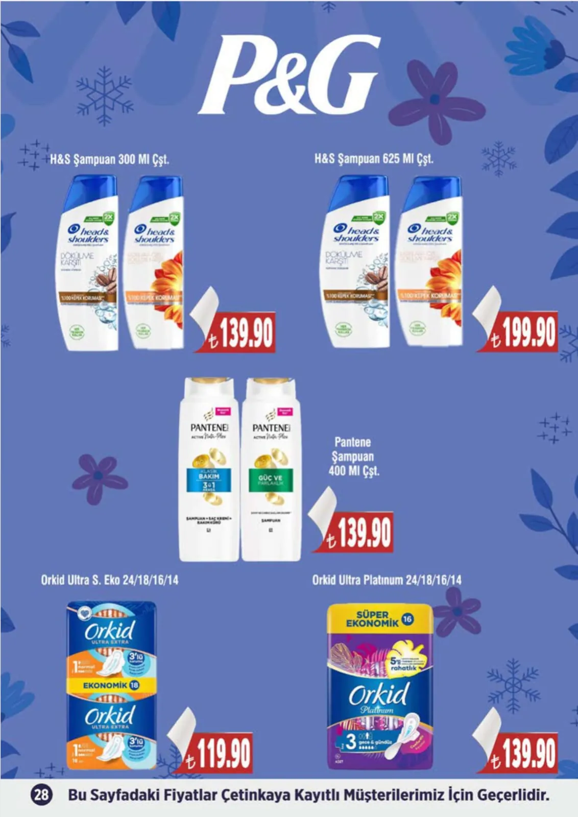 Çetinkaya Çetinkaya 1 Haziran 2026 Aktüel Kataloğu sayfa 28: Head & Shoulders Şampuan 300 Ml Çiftli, Pantene Şampuan 400 Ml Çiftli