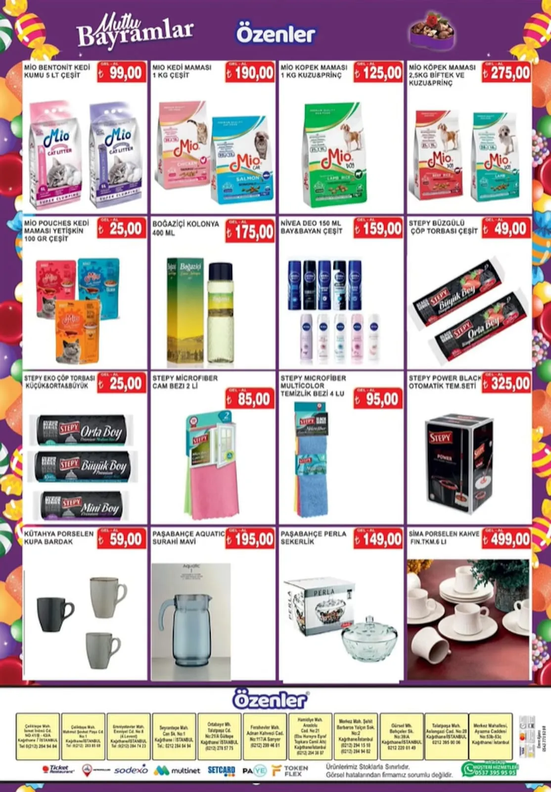 Özenler Özenler Market 16 Mart 2026 Aktüel Kataloğu sayfa 8: Nivea Deo 150 Ml Bay&Bayan Çeşit, Stepy Microfiber Multicolor Temizlik Bezi 4 Lü