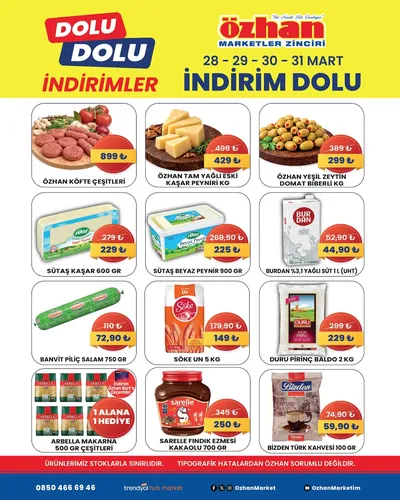 Özhan Marketler Zinciri 28 Mart 2026 Aktüel Kataloğu broşürü