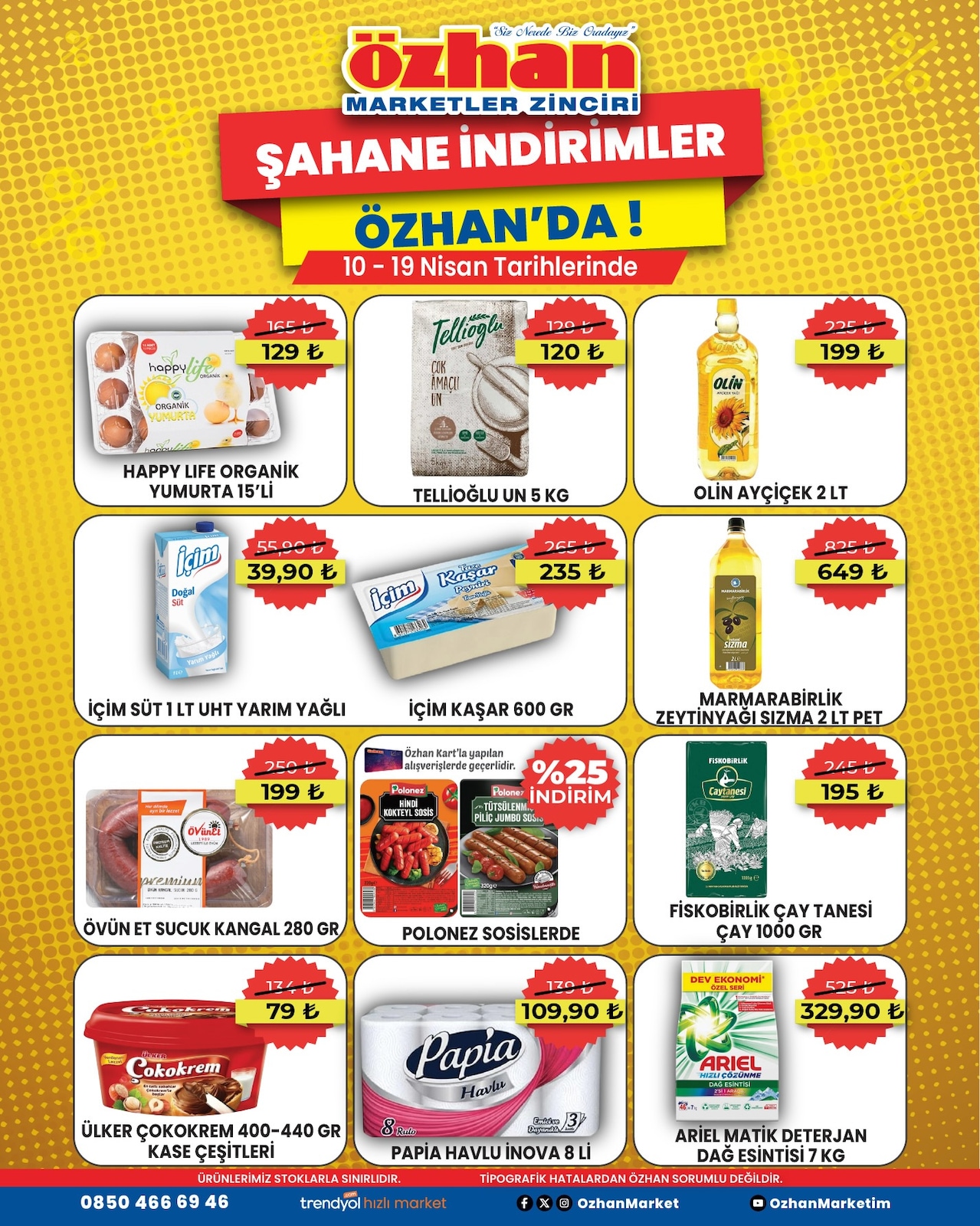Özhan Marketler Zinciri 10 Nisan 2026 Aktüel Kataloğu broşürü
