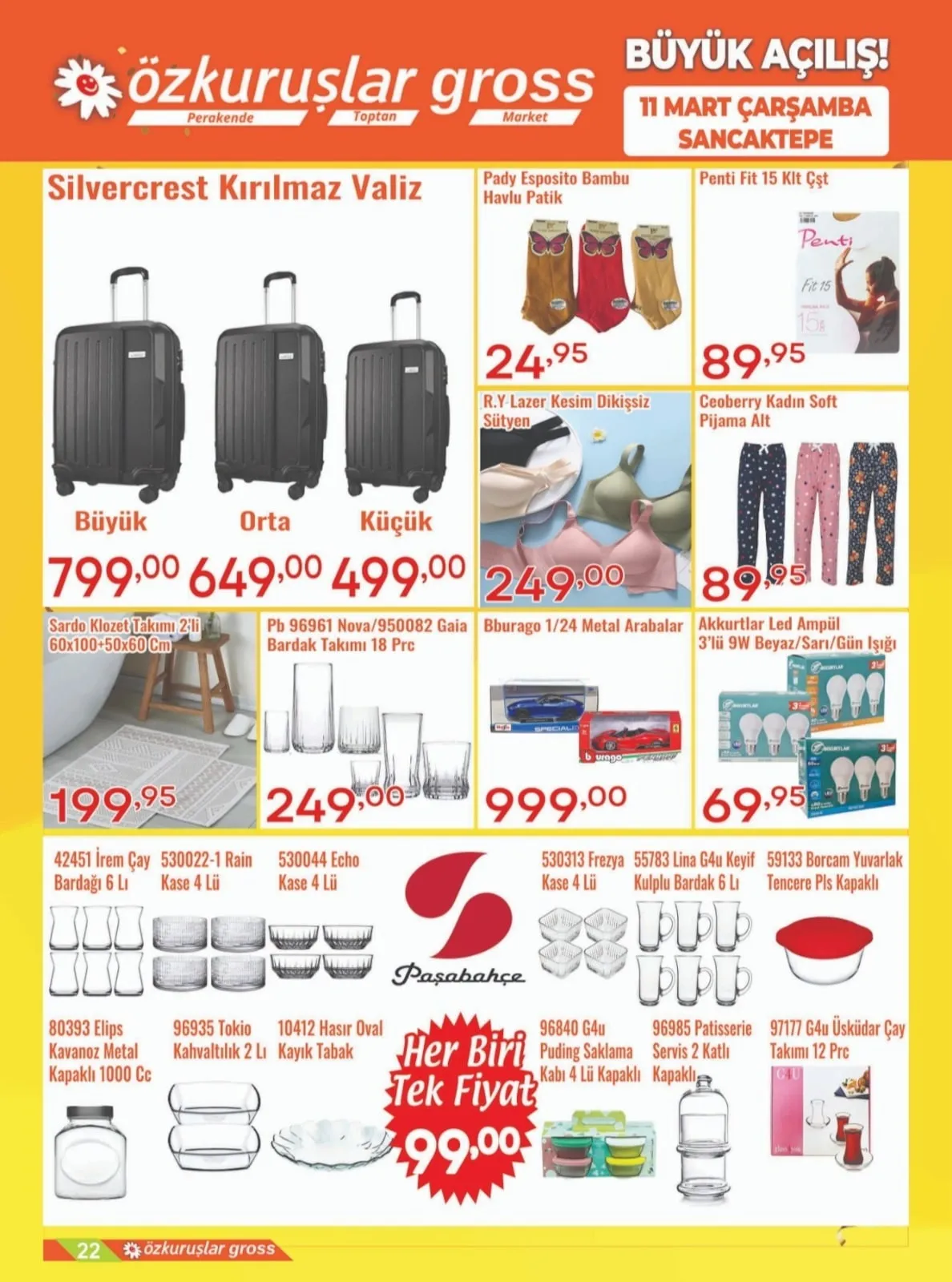 Özkuruşlar Özkuruşlar Gıda 11 Mart 2026 Aktüel Kataloğu sayfa 22: R.Y. Lazer Kesim Dikişsiz Sütyen, Ceoberry Kadın Soft Pijama Alt