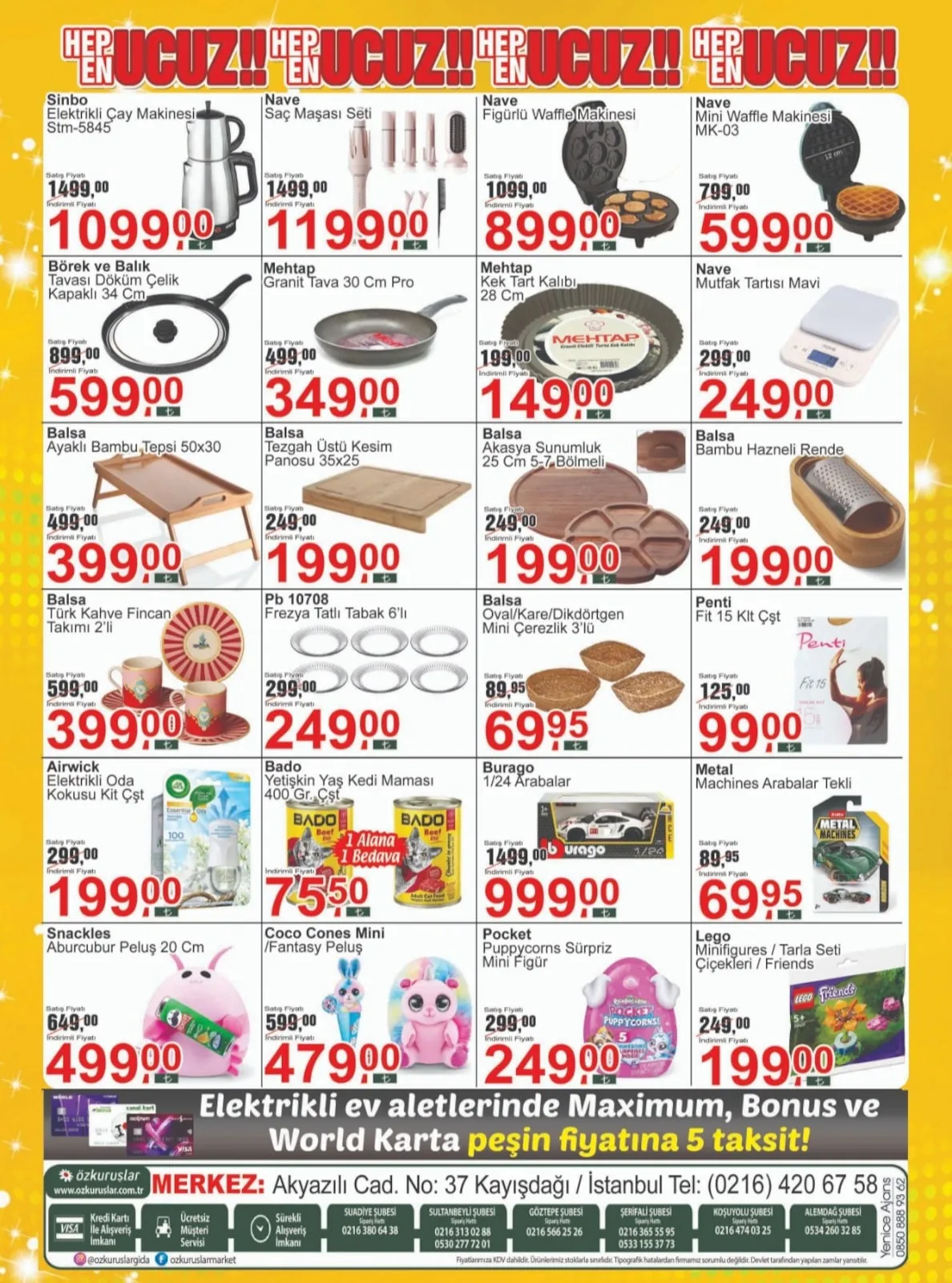 Özkuruşlar Özkuruşlar Gıda 17 Mart 2026 Aktüel Kataloğu sayfa 11: Balsa Akasya Sunumluk 25 Cm 5-7 Bölmeli, Balsa Tezgah Üstü Kesim Panosu 35X25