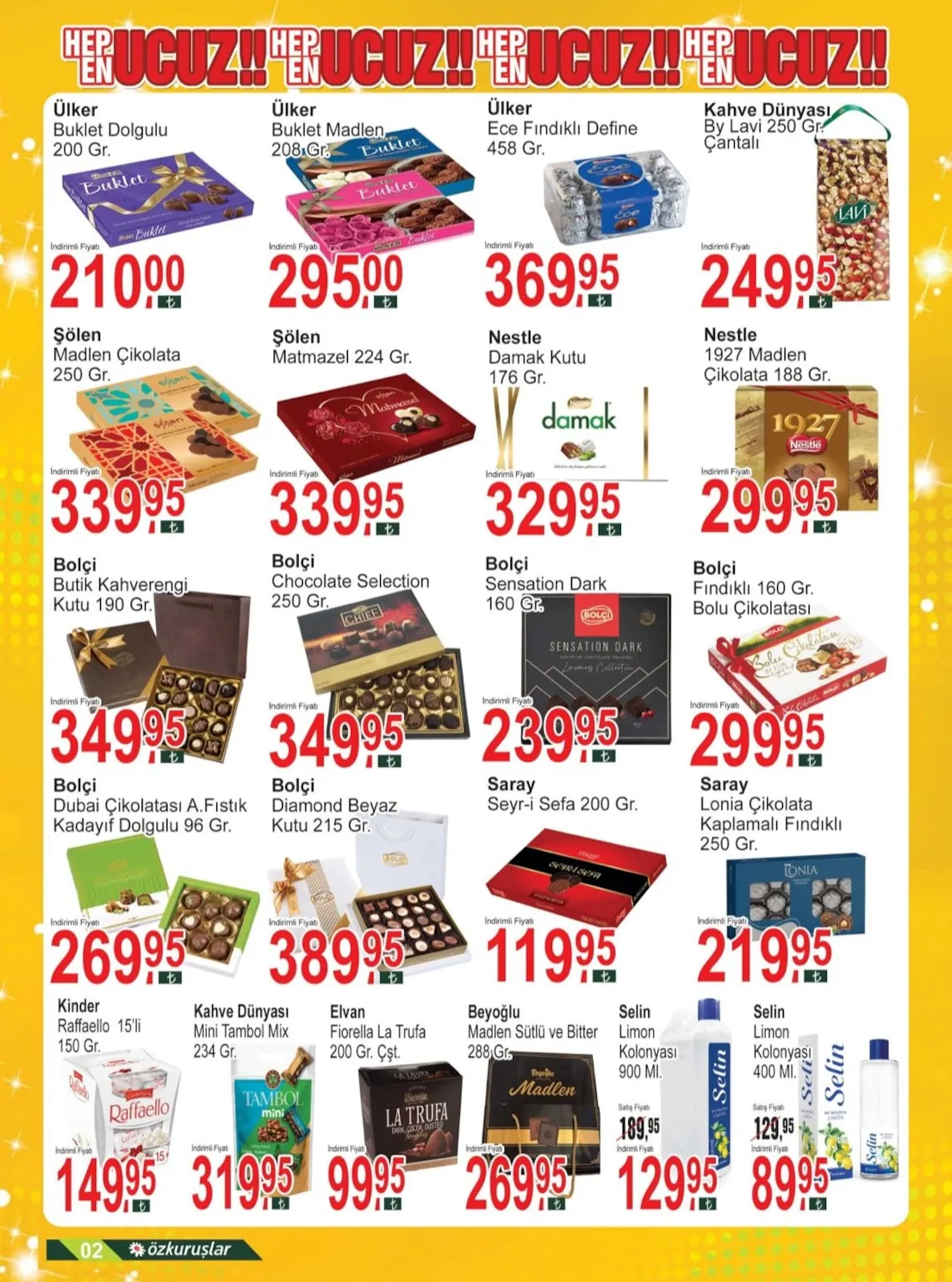 Özkuruşlar Özkuruşlar Gıda 17 Mart 2026 Aktüel Kataloğu sayfa 2: Bolçi Fındıklı 160 Gr. Bolu Çikolatası, Bolçi Butik Kahverengi Kutu 190 Gr.