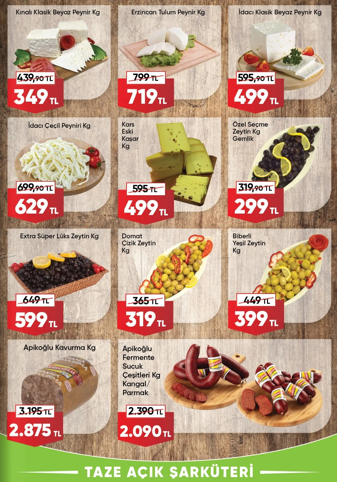 Üçler Üçler Market 9 Mart 2026 Aktüel Kataloğu sayfa 10: Kars Eski Kaşar Kg, Özel Seçme Zeytin Kg Gemlik