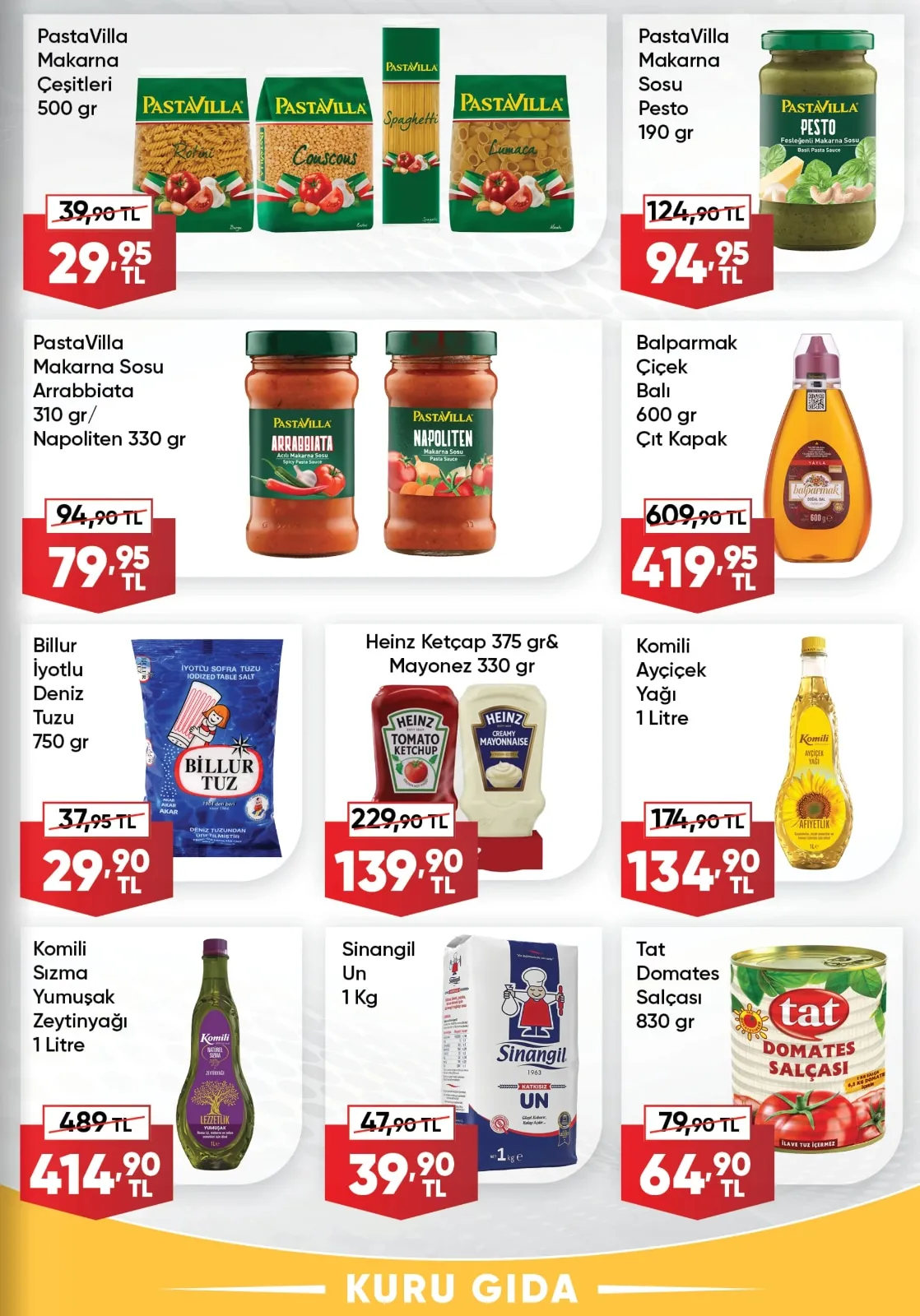 Üçler Üçler Market 9 Mart 2026 Aktüel Kataloğu sayfa 17: Komili Ayçiçek Yağı 1 Litre, Balparmak Çiçek Balı 600 Gr Çıt Kapak