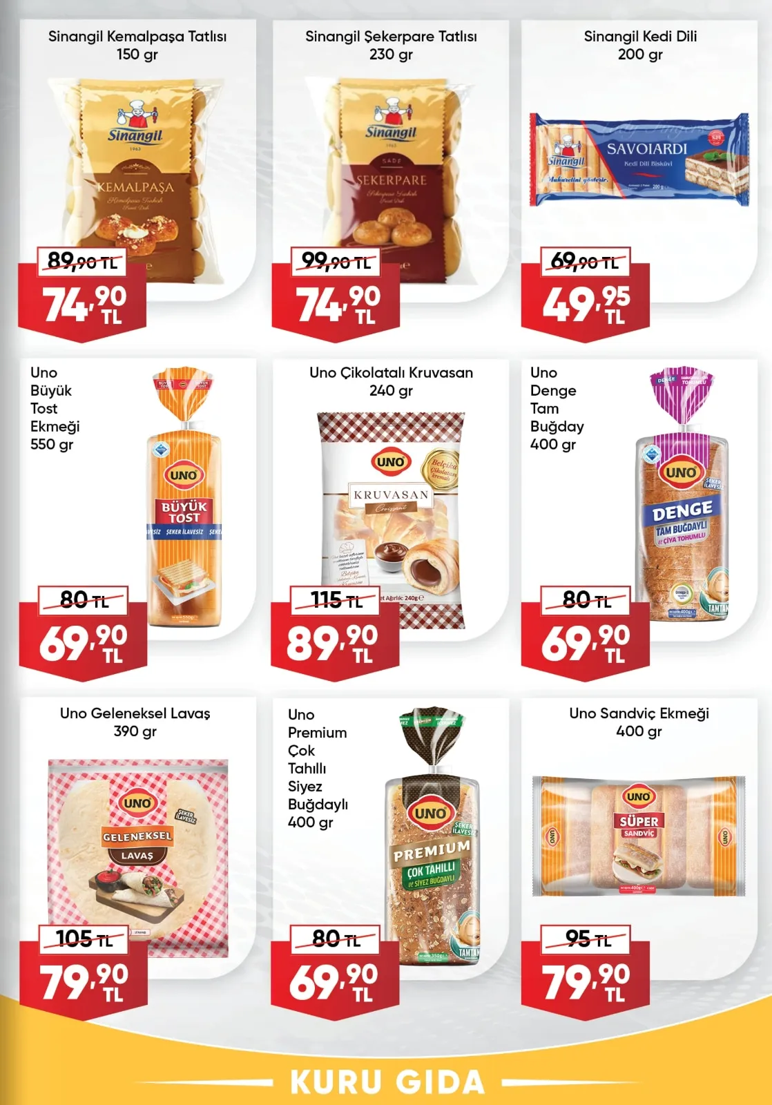 Üçler Üçler Market 9 Mart 2026 Aktüel Kataloğu sayfa 20: Uno Denge Tam Buğday 400 Gr, Uno Geleneksel Lavaş 390 Gr
