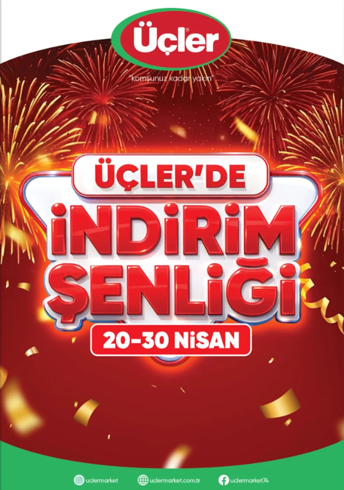 Üçler Üçler Market 20 Nisan 2026 Aktüel Kataloğu sayfa 1