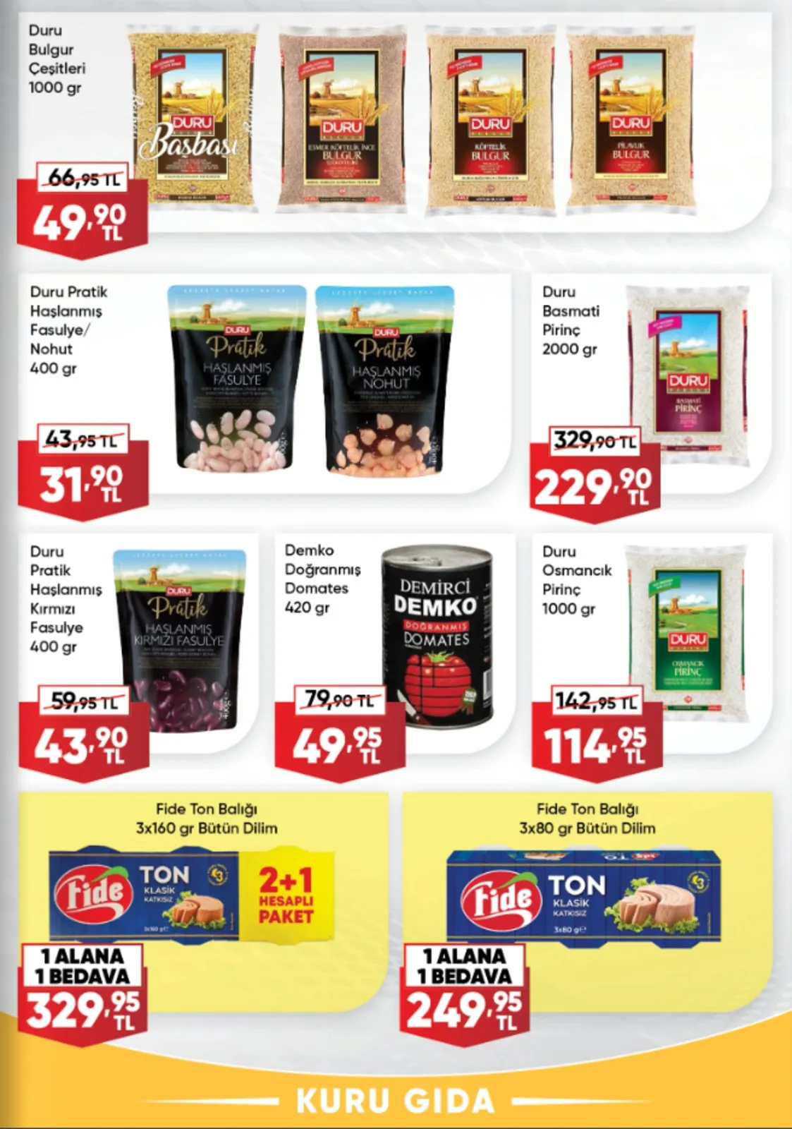 Üçler Üçler Market 20 Nisan 2026 Aktüel Kataloğu sayfa 5: Fide Ton Balığı 3X80 Gr Bütün Dilim