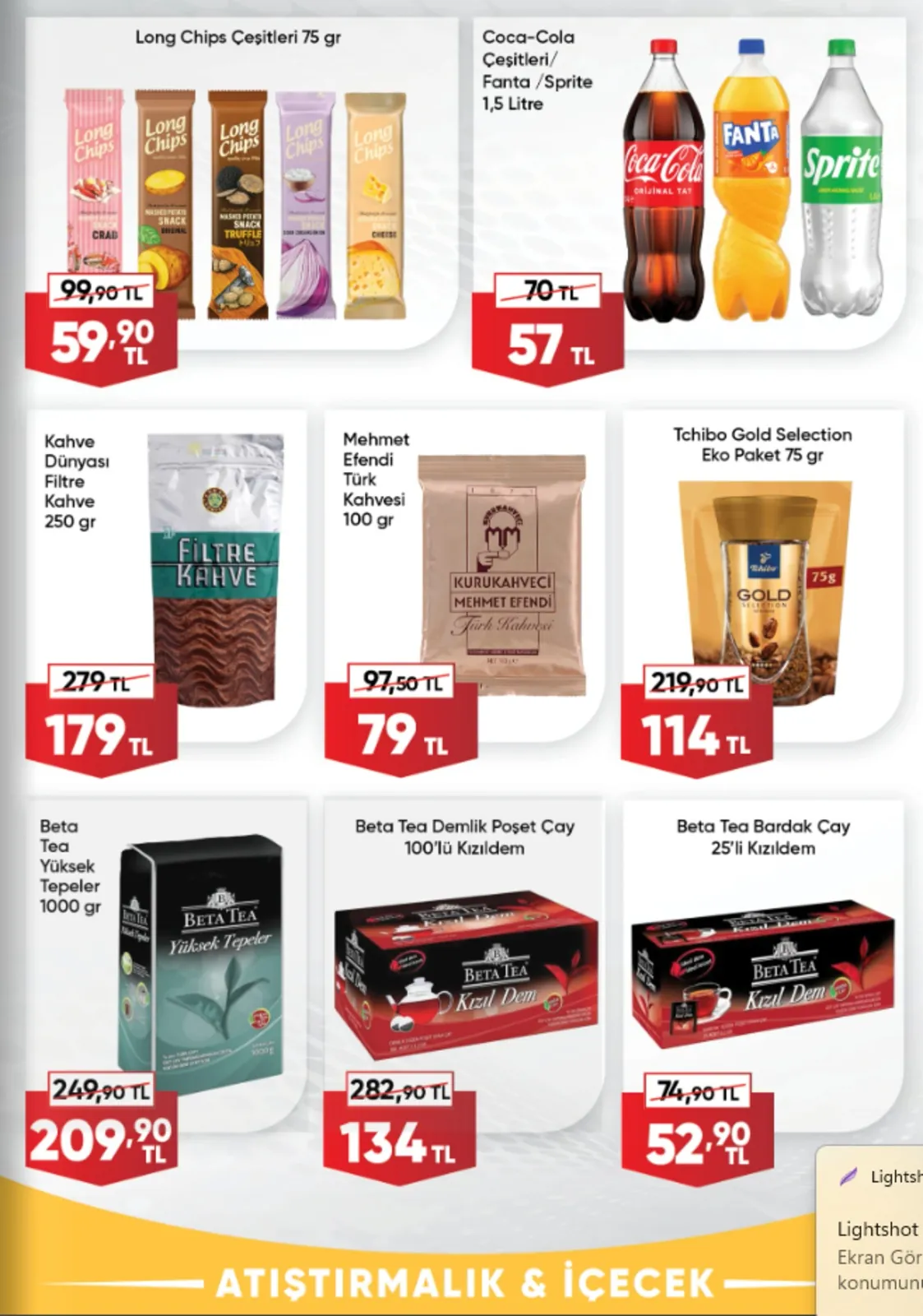 Üçler Üçler Market 20 Nisan 2026 Aktüel Kataloğu sayfa 7: Beta Tea Yüksek Tepeler 1000 Gr, Kahve Dünyası Filtre Kahve 250 Gr