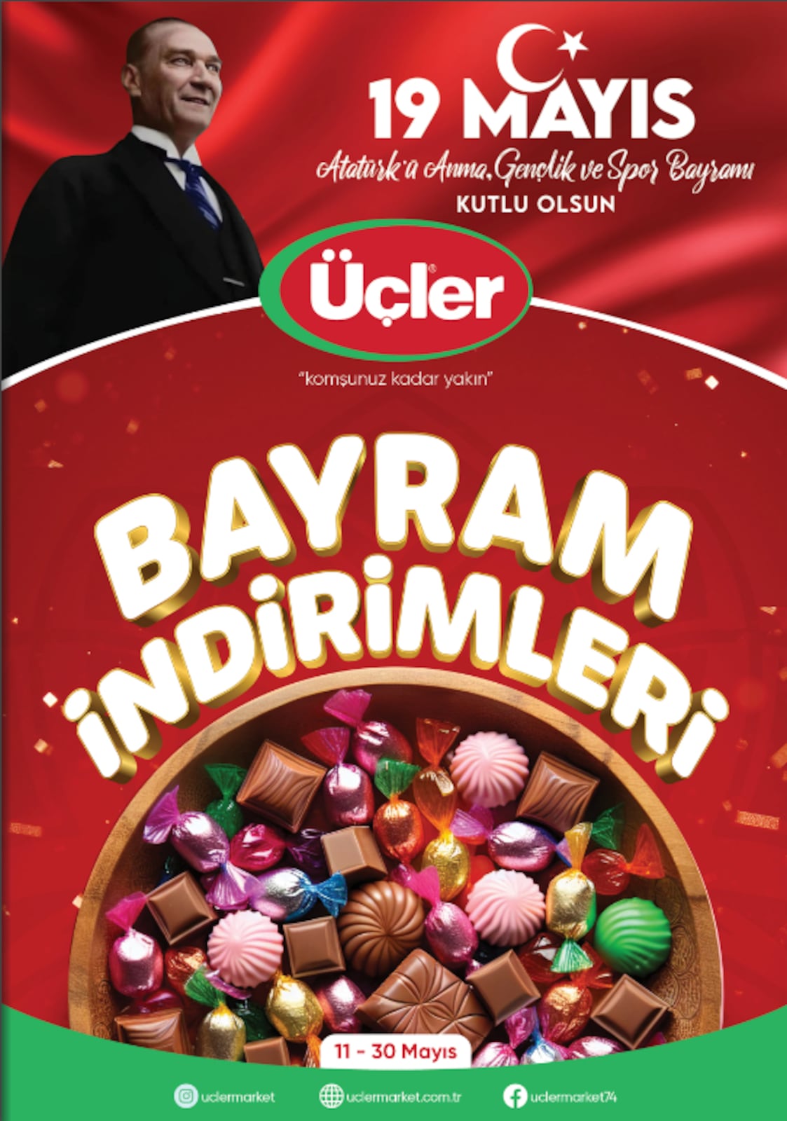 Üçler Market 11 Mayıs 2026 Aktüel Kataloğu broşürü