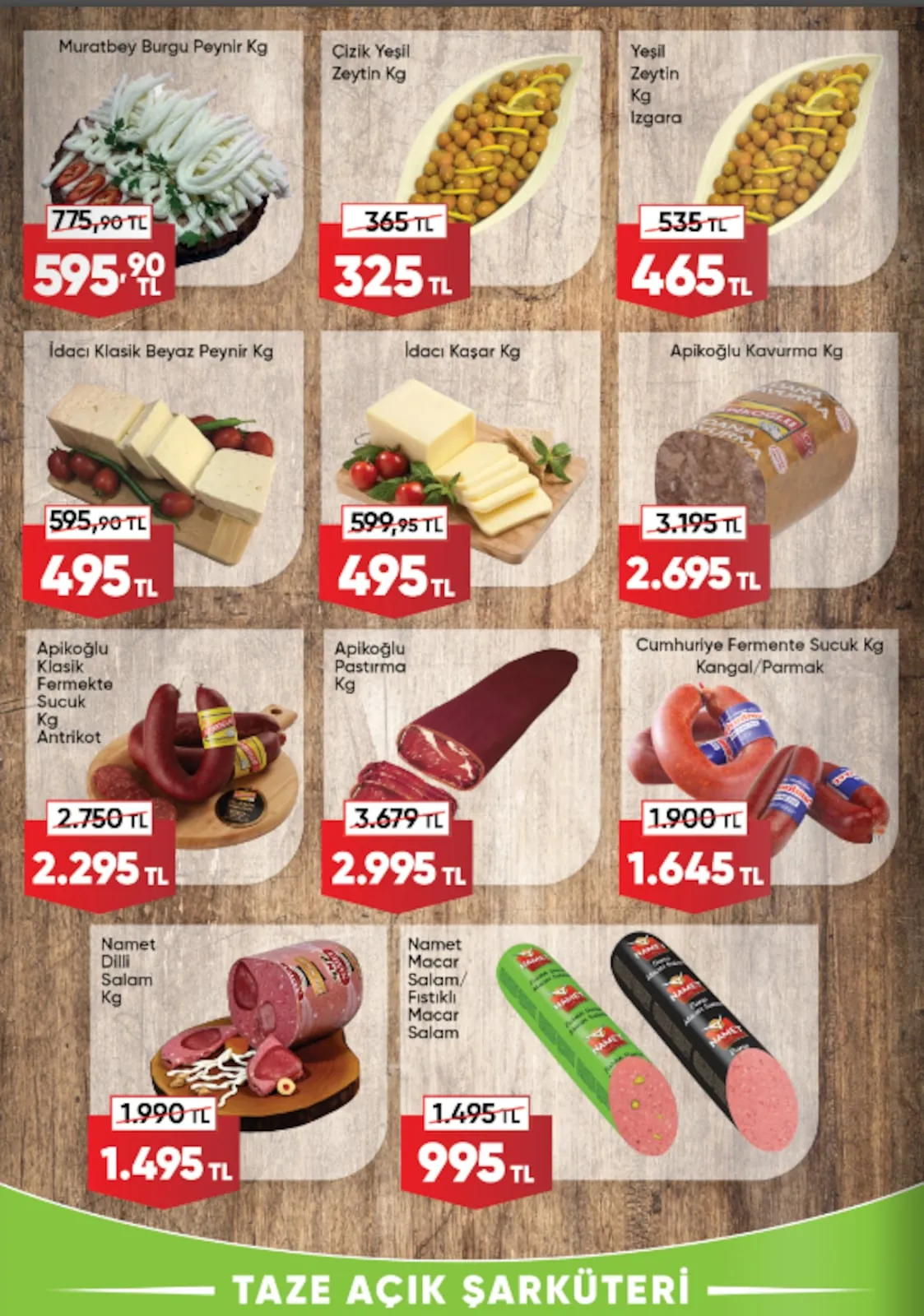 Üçler Üçler Market 11 Mayıs 2026 Aktüel Kataloğu sayfa 8: Idacı Klasik Beyaz Peynir Kg, Idacı Kaşar Kg