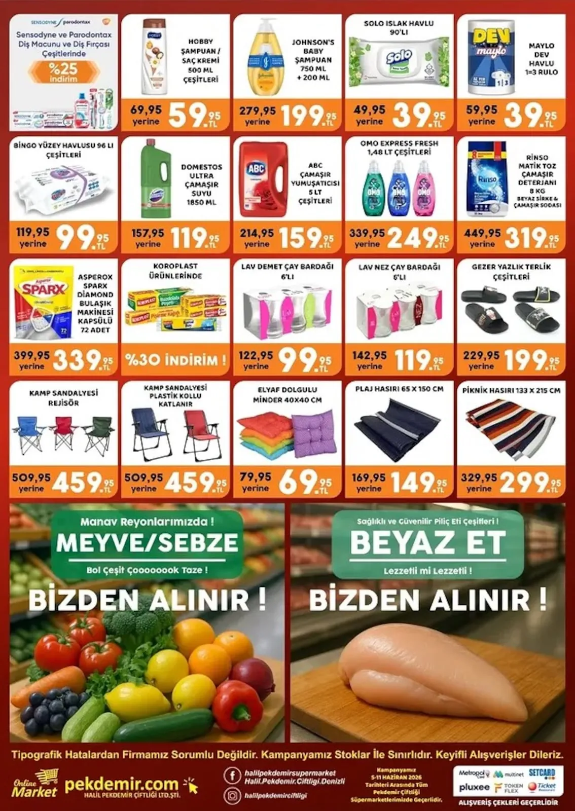 Üçler Üçler Market 8 Haziran 2026 Aktüel Kataloğu sayfa 2: Hobby Şampuan / Saç Kremi 500 Ml Çeşitleri, Maylo Dev Havlu 1=3 Rulo