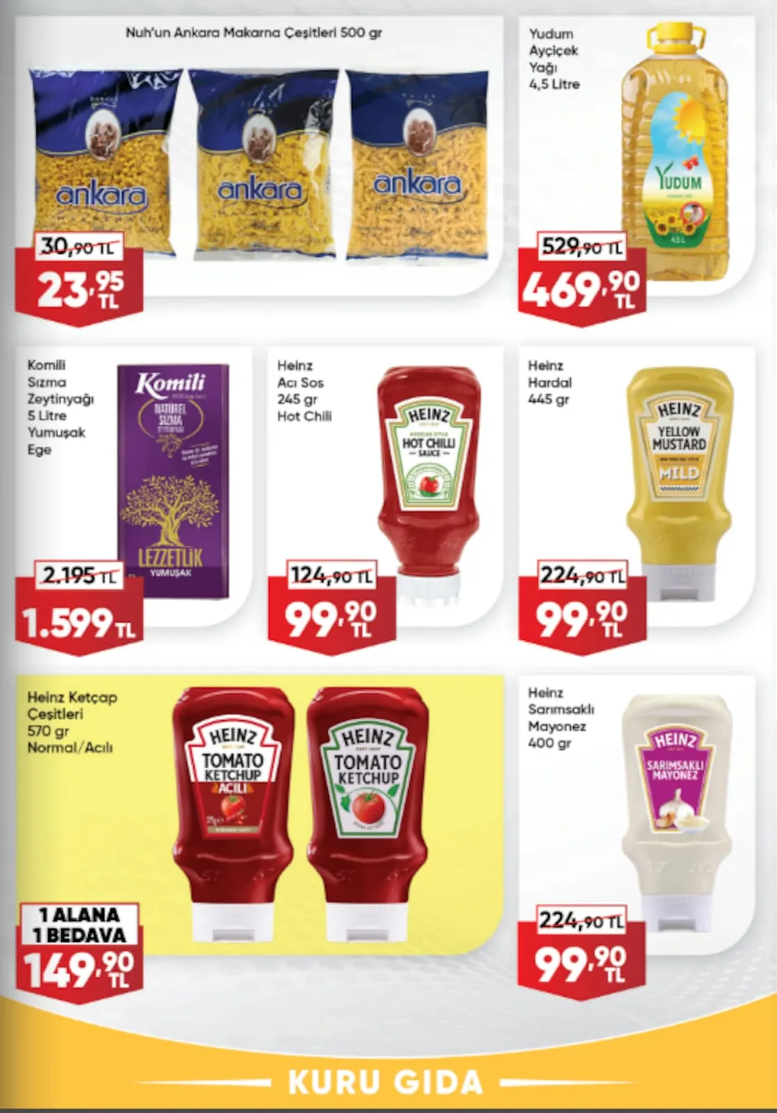 Üçler Üçler Market 8 Haziran 2026 Aktüel Kataloğu sayfa 3: Heinz Hardal 445 Gr, Heinz Sarımsaklı Mayonez 400 Gr