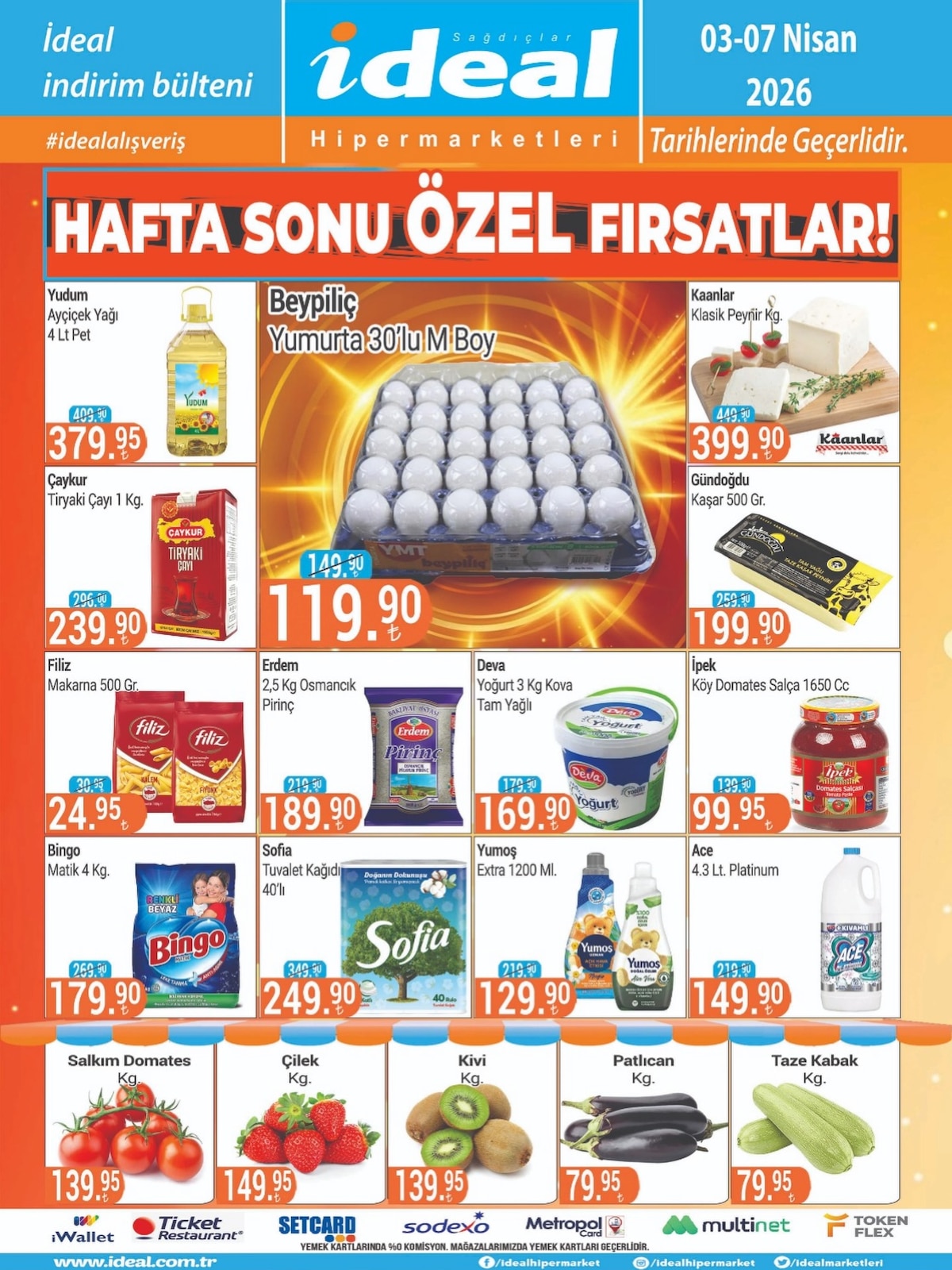 İdeal Market 3 Nisan 2026 Aktüel Kataloğu broşürü