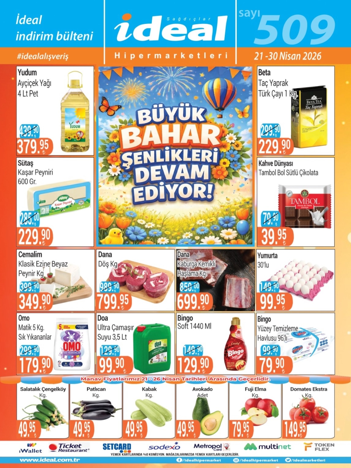 İdeal Market 21 Nisan 2026 Aktüel Kataloğu broşürü