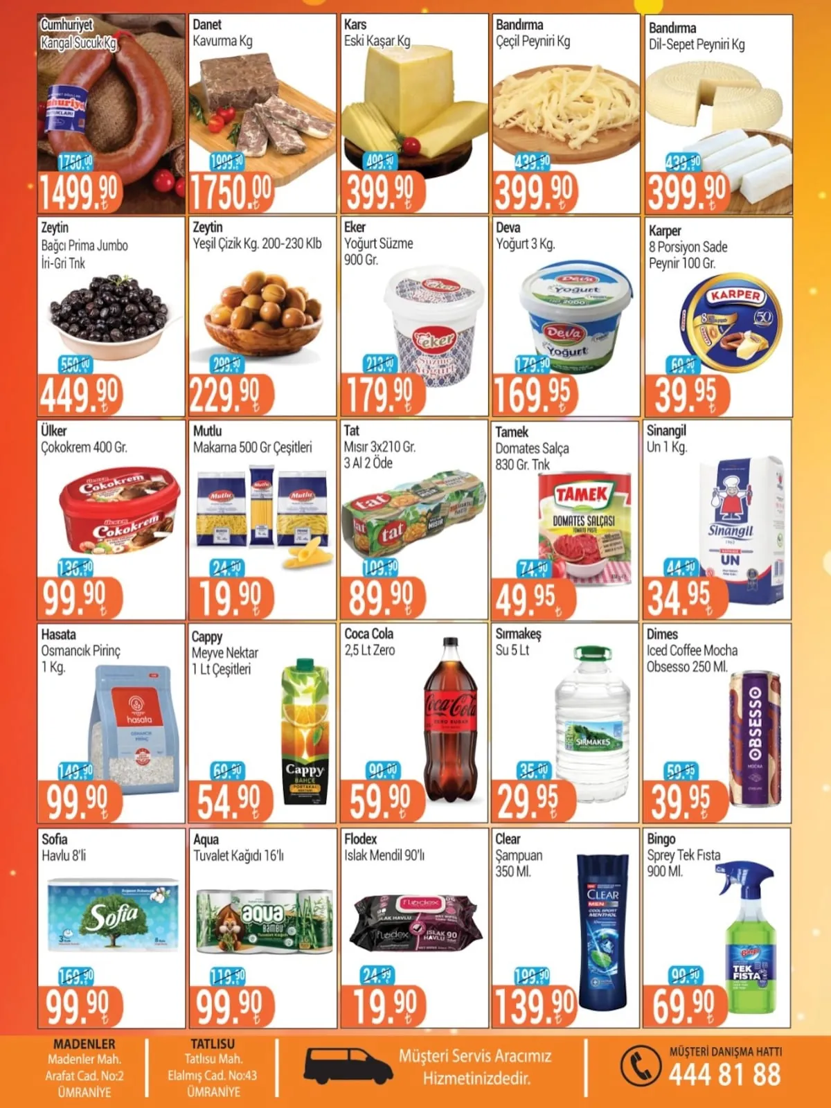 İdeal İdeal Market 21 Nisan 2026 Aktüel Kataloğu sayfa 2: Cappy Meyve Nektar 1 Lt Çeşitleri, Coca Cola 2,5 Lt Zero