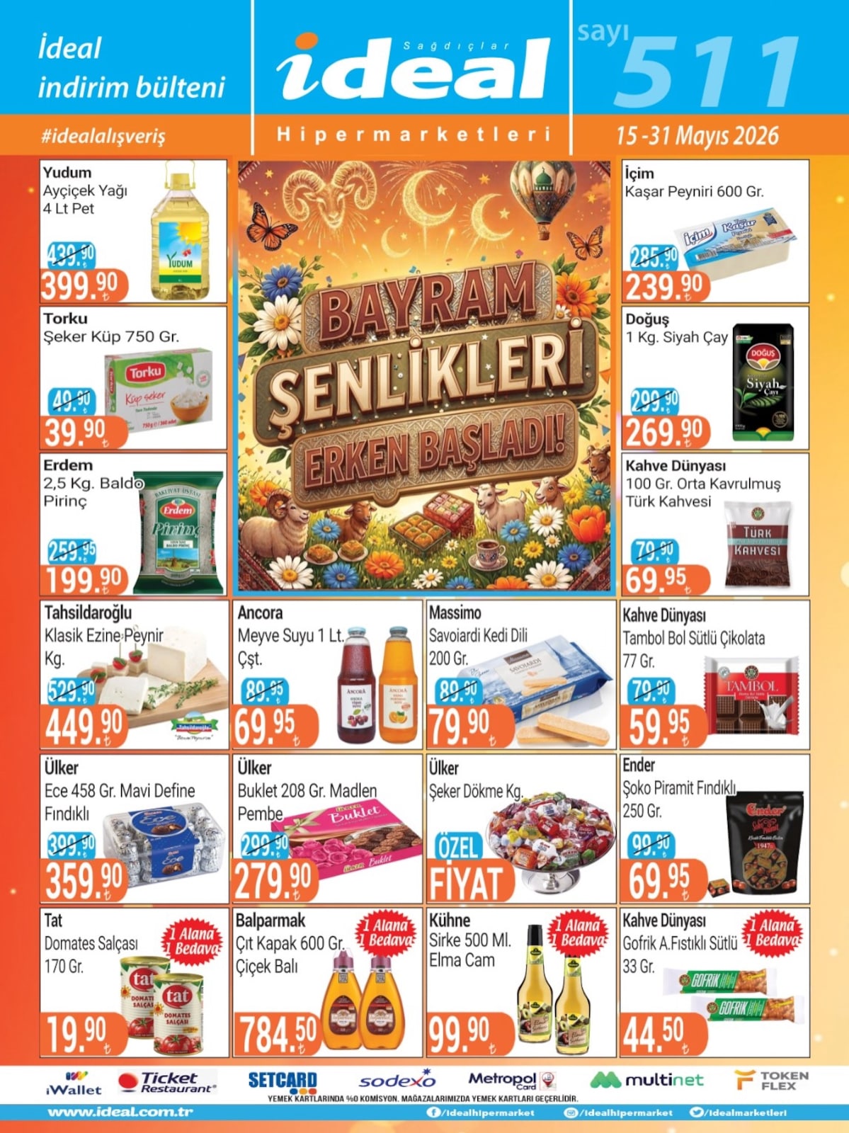 İdeal Market 15 Mayıs 2026 Aktüel Kataloğu broşürü