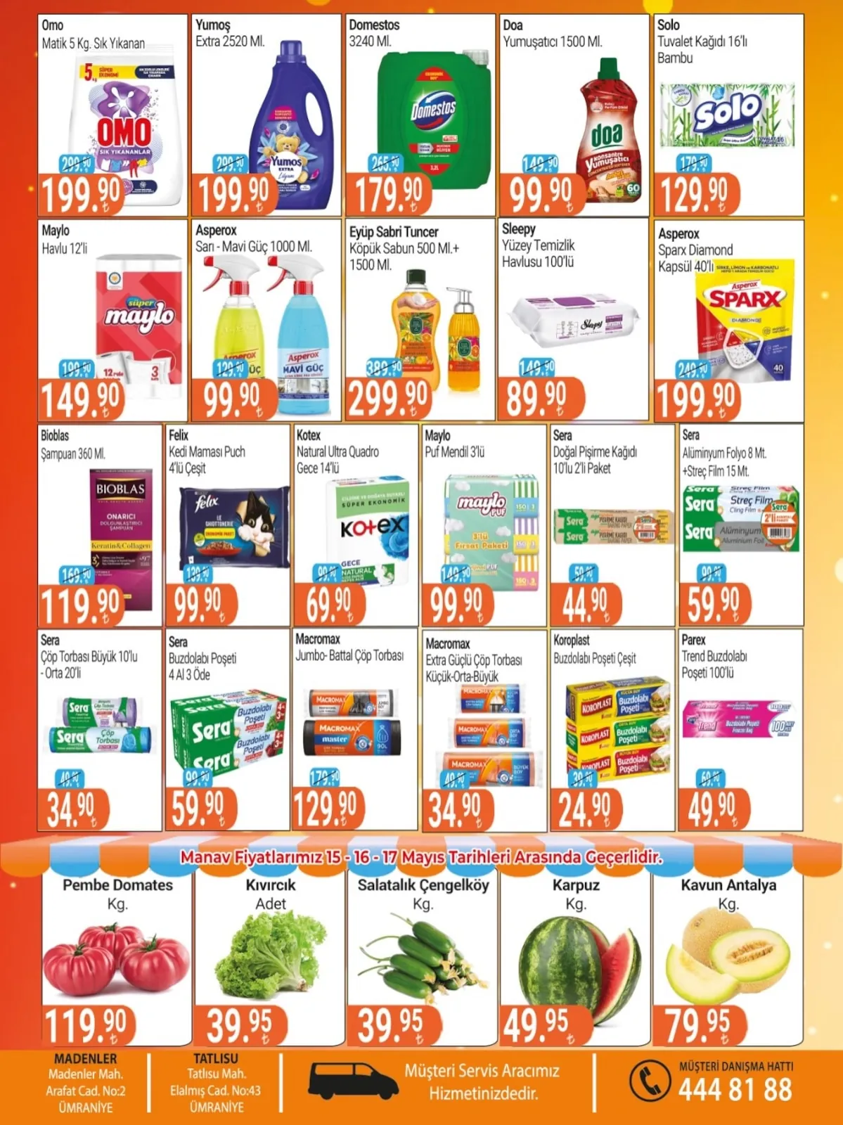 İdeal İdeal Market 15 Mayıs 2026 Aktüel Kataloğu sayfa 4: Koroplast Buzdolabı Poşeti Çeşit, Asperox San - Mavi Güç 1000 Ml.