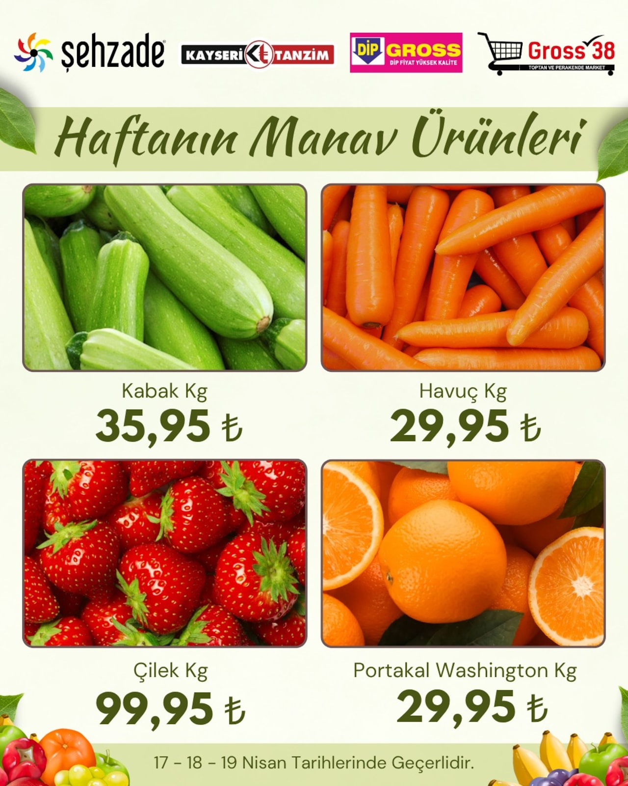 Şehzade Market 17 Nisan 2026 Aktüel Kataloğu