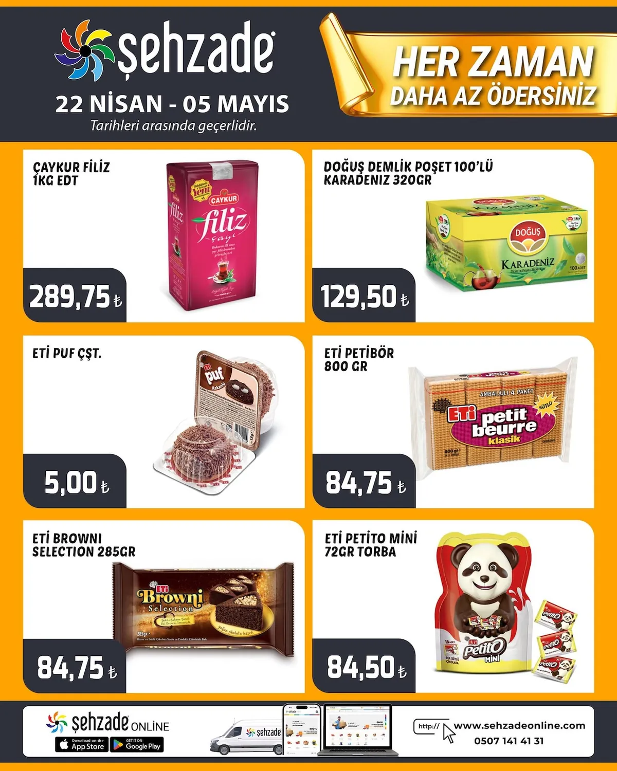 Şehzade Şehzade Market 22 Nisan 2026 Aktüel Kataloğu sayfa 5: Çaykur Filiz 1Kg