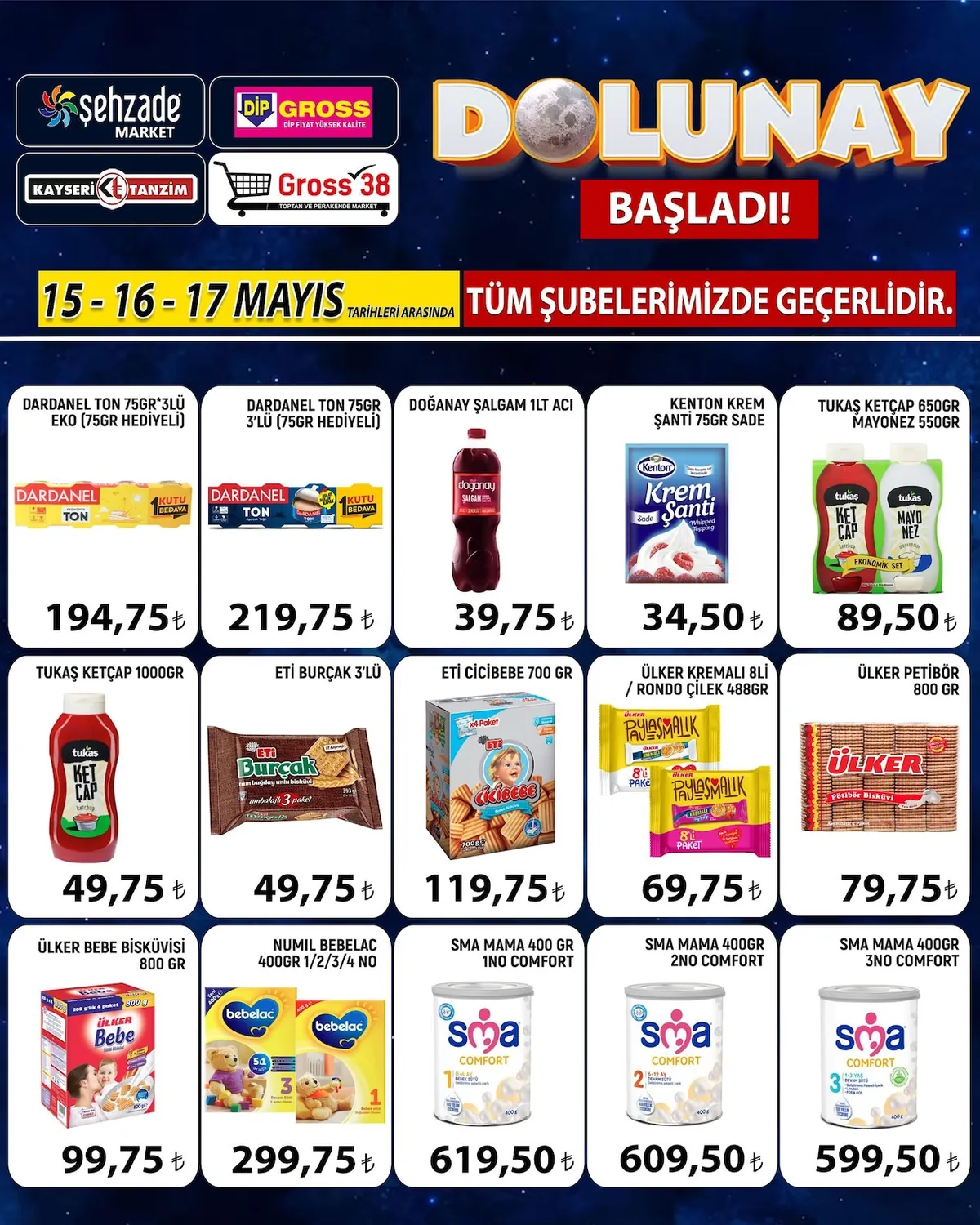 Şehzade Şehzade Market 15 Mayıs 2026 Aktüel Kataloğu sayfa 4: Ülker Petibör Bisküvi 800 Gr, Sma Mama 400Gr 3 No Comfort