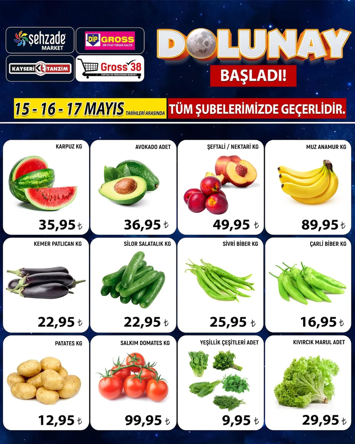 Şehzade Şehzade Market 15 Mayıs 2026 Aktüel Kataloğu sayfa 7: Silor Salatalik Kg, Çarli Biber Kg