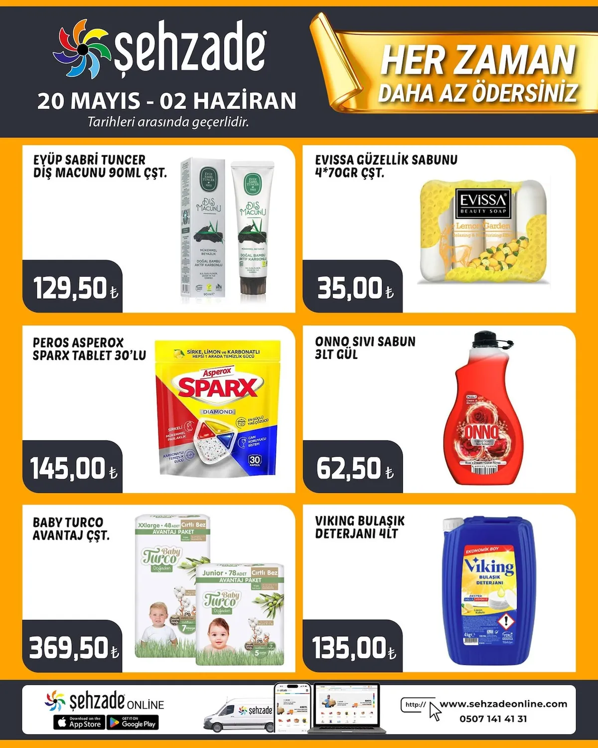 Şehzade Şehzade Market 20 Mayıs 2026 Aktüel Kataloğu sayfa 9: Baby Turco Xxlarge 48 Adet Avantaj Paket