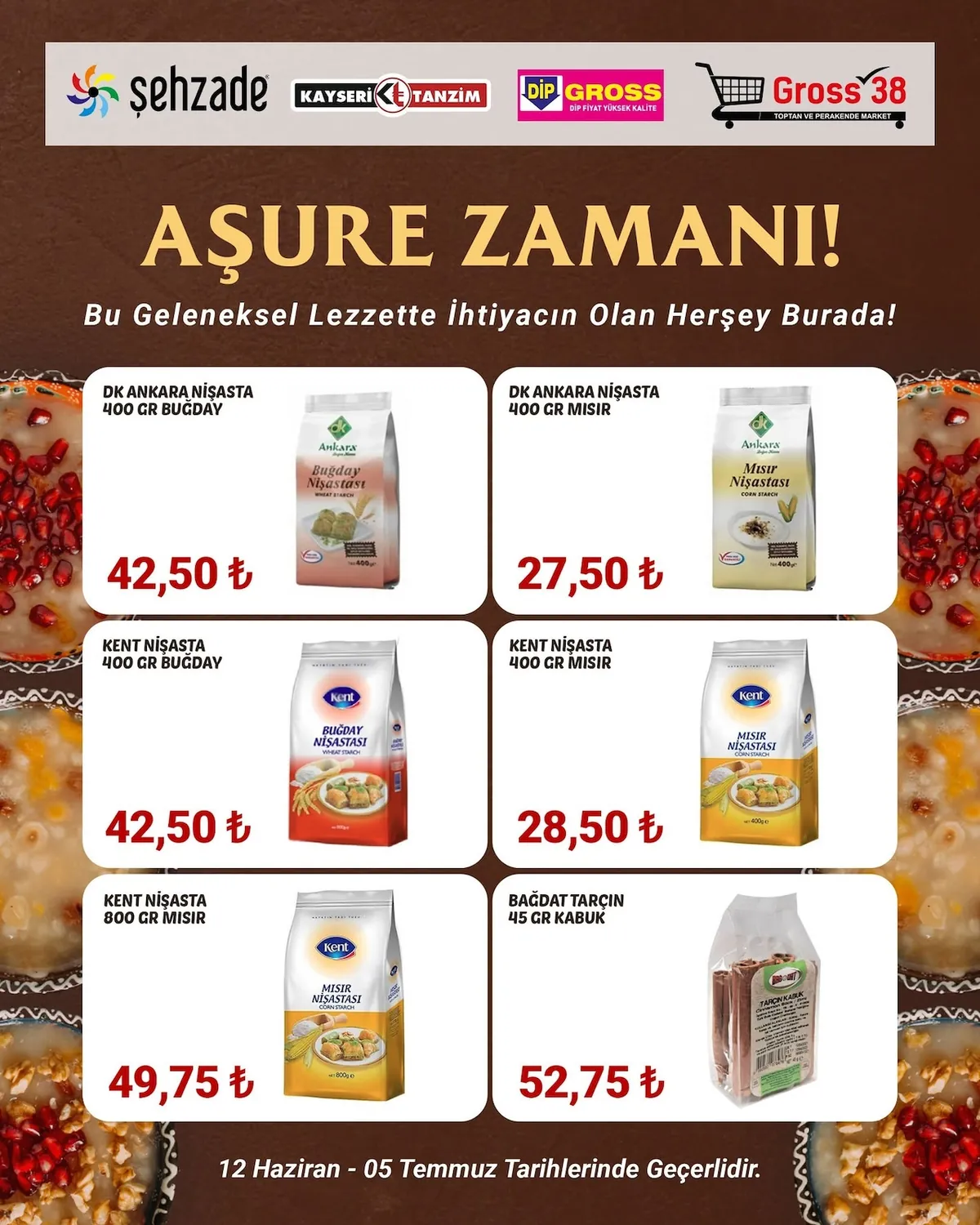 Şehzade Şehzade Market 12 Haziran 2026 Aktüel Kataloğu sayfa 5: Kent Nişasta 400 Gr Buğday, Kent Nişasta 400 Gr Mısır