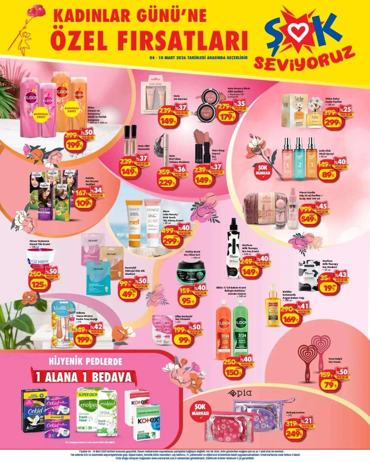 ŞOK Şok 4 Mart 2026 Aktüel Kataloğu sayfa 2: Note First Class Volume Maskara, Ellips Besleyici Saç Vitamini