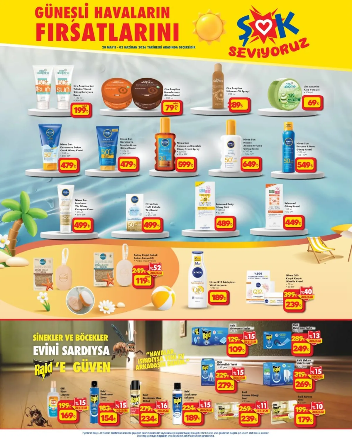ŞOK Şok 20 Mayıs 2026 Aktüel Kataloğu sayfa 4: Raid Sinek Savar Kokusu 300 Ml, Raid Elektromat Tablet 10 Adet